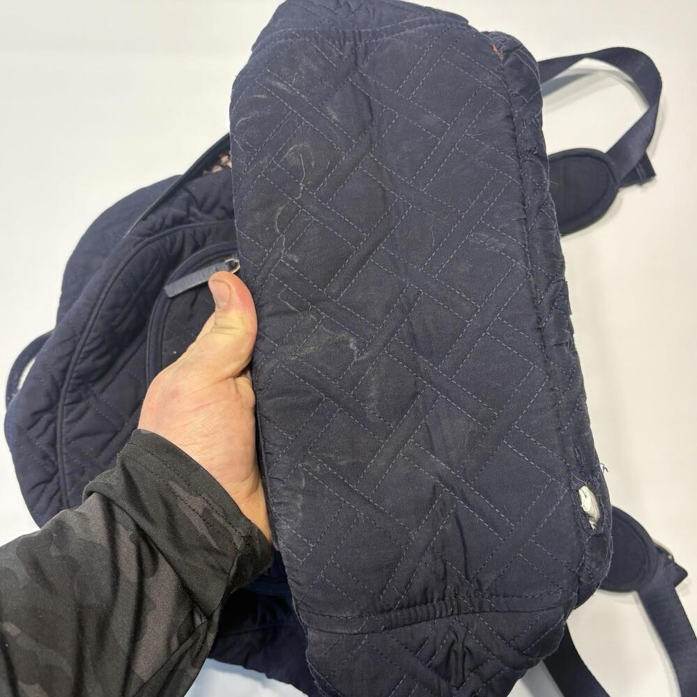 Vera Bradley Iconic Campus Backpack – Classic Navy - Picture 13 of 14
